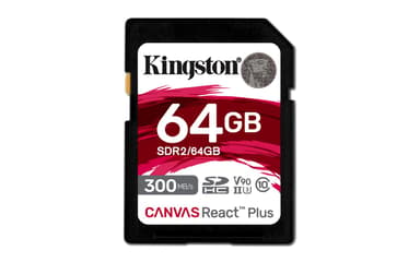 Kingston Canvas React Plus 64GB SDXC UHS-II Memory Card 