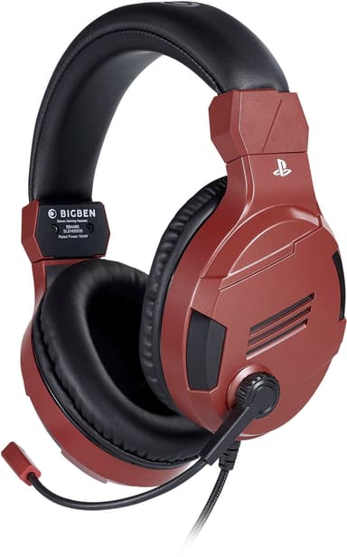 Big Ben Bigben Interactive PS4OFHEADSETV3R kuulokkeet ja kuulokemikrofoni Langallinen Pääpanta Pelaaminen Punainen Punainen