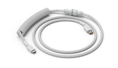 Glorious Coil Cable - Ghost White 1.37m 24-stifts USB-C Hane 4-stifts USB typ A Hane 