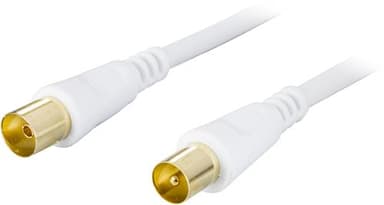 Deltaco Antenna cable 3m IEC 169-2 IEC 169-2 Valkoinen