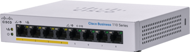 Cisco CBS110 8-Port PoE 32W Desktop Switch - (Löytötuote luokka 2) 