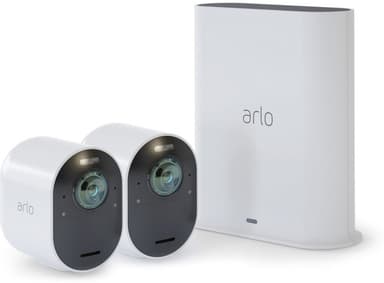Arlo Ultra 2 trådlös övervakningskamera 2-pack, Vit 