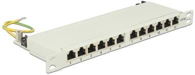 Delock Patchpanel 12 portar Skärmad (STP) CAT 6a