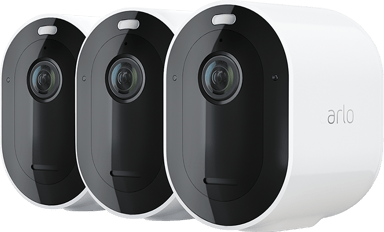 Arlo Pro 4 trådlös övervakningskamera 3-pack, Vit 
