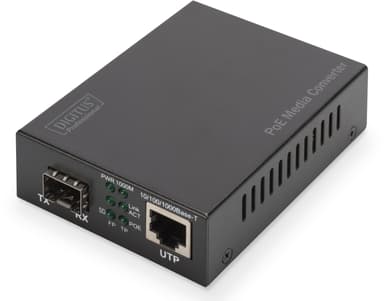 Digitus Gigabit PoE Glasvezel mediaconverter RJ-45 SFP (mini-GBIC)