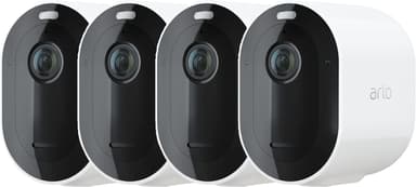 Arlo Pro 4 trådlös övervakningskamera 4-pack, Vit 