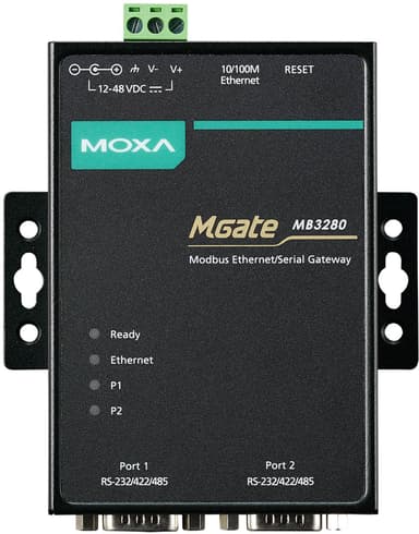 Moxa Mgate MB3280 2-Port Modbus to Ethernet Gateway 