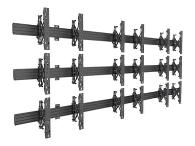 Multibrackets M-seinäteline PRO MBW3x3u Push In Pop Out Vesa 100x100-400x400, enint. 30 kg/näyttö, musta 