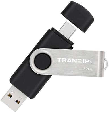 Tranzip Flip Duo 32GB USB 3.0 / USB-C 