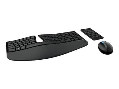Microsoft Sculpt Ergonomic Desktop UK International Sett med tastatur, mus og talltastatur 