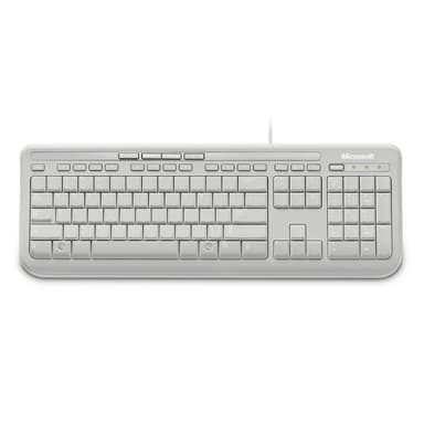 Microsoft Wired Keyboard 600 - tastatur Kablet US International Hvit 
