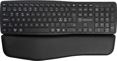 Voxicon Wireless Ergokeyboard E365 Black Bt+2.4 Langaton Pohjoismaat
