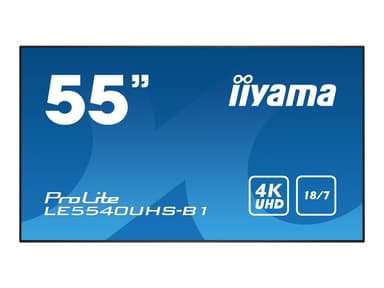 iiyama ProLite LE5540UHS-B1 55" 4K UHD 16:9 350 Nits 18/7 55" 350cd/m² 4K UHD (2160p) 16:9 