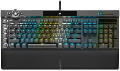 Corsair K100 RGB Optical-Mechanical Keyboard Langallinen Pohjoismaat Musta 