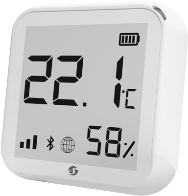 Shelly Pluss H&amp;T trådløst termometer og luftfuktighetssensor 