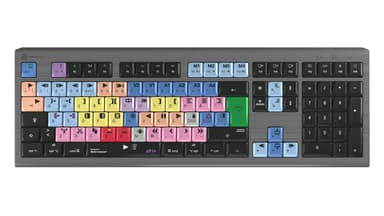 Logickeyboard Avid Media Composer Mac Backlit Astra 2 Nordic Langallinen Pohjoismaat Harmaa 