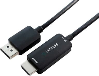Prokord Cable  Displayport - HDMI 1M Black 4K@60hz 1m DisplayPort Uros HDMI Uros