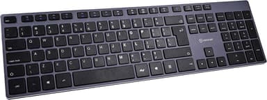 Voxicon Wireless Slim Metal Keyboard 295Wl Grey ISO Int Draadloos VS internationaal Grijs 