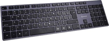 Voxicon Wireless Slim Metal Keyboard 295Wl Grey ISO Int Draadloos VS internationaal