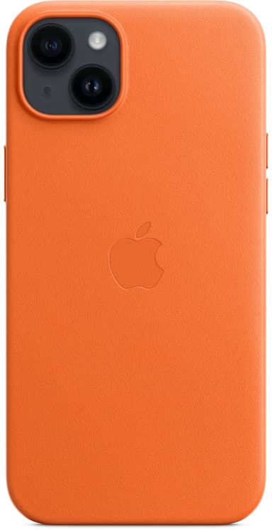 Apple Leather Case With Magsafe iPhone 14 Plus Oranssi