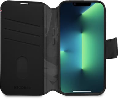 Decoded Leather Detachable Wallet iPhone 13 iPhone 14 Svart