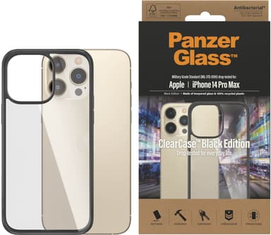 Panzerglass ClearCase Black Edition iPhone 14 Pro Max Kirkas Musta
