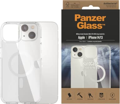 Panzerglass HardCase MagSafe iPhone 13, iPhone 13 Pro, iPhone 14 Läpinäkyvä