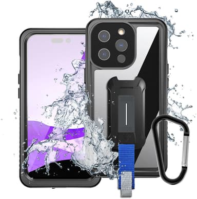 ARMOR-X Waterproof Case iPhone 14 Pro Musta