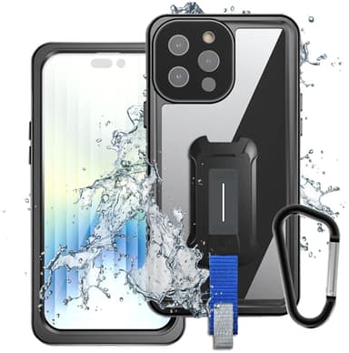 ARMOR-X Waterproof Case iPhone 14 Pro Max Musta