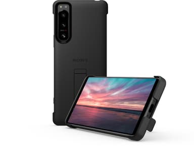 Sony Stand Back Cover Sony Xperia 5 IV Musta 