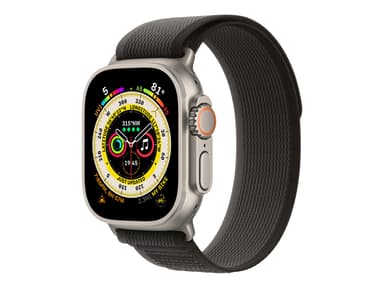 Apple Watch Ultra GPS + Cellular, 49mm Titanium Case with Black/Gray Trail Loop - S/M 