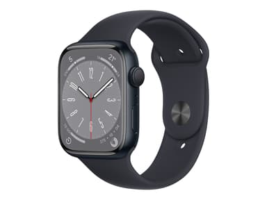 Apple Watch Series 8 GPS 45mm Midnight Aluminium Case with Midnight Sport Band - Regular 