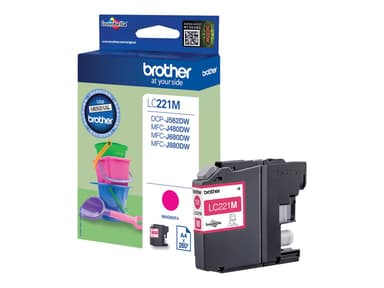Brother Bläck Magenta LC-221M - DCP-J562dw/MFC-J480dw/J680dw 