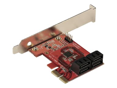 Startech .com SATA PCIe Card, 4 Port PCIe SATA Expansion card, 6Gbps SATA Card, Low/Full Profile, SATA Stacked Connectors, ASM1164 Non-Raid SATA Controller Card 