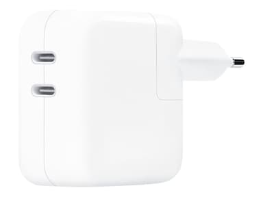 Apple 35W USB-C-voedingsadapter met twee poorten Wit