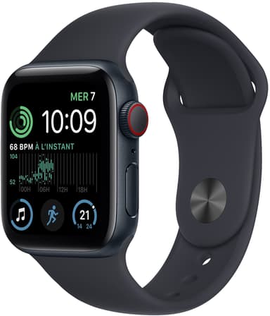 Apple Watch SE GPS + Cellular 40mm Midnight Aluminium Case with Midnight Sport Band 