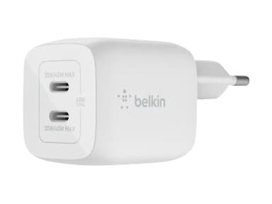 Belkin 45w PD PPD Dual USB-C Gan Charger Vit