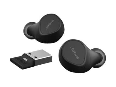 Jabra Evolve2 Buds - With Wireless Adapter Werkelijk draadloze koptelefoon USB-A- via Bluetooth-adapter Microsoft Teams Stereo Zwart