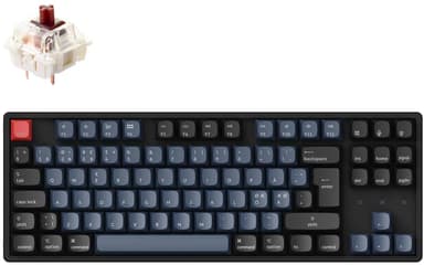 Keychron K8 Pro QMK/VIA RGB Aluminium Hot-Swap Brown Langallinen Langaton Pohjoismaat Musta 