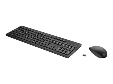 HP Wireless 235 Mouse & Keyboard Trådlös Hela norden Sats med tangentbord och mus