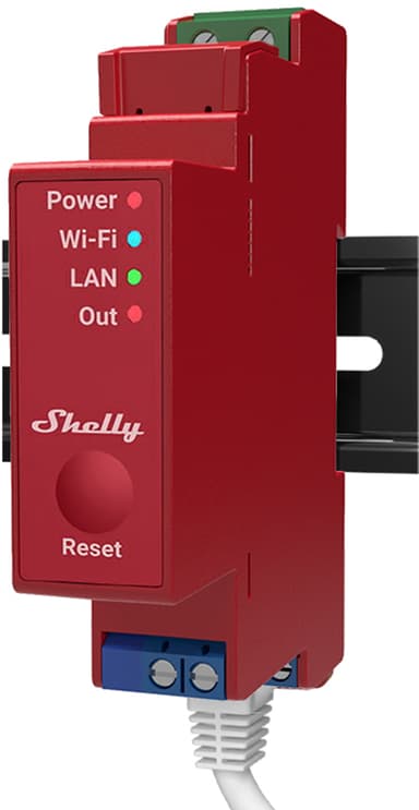 Shelly Pro 1PM DIN WiFi 1-Ch 16A Power Metering Red 