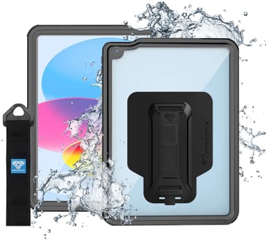 ARMOR-X Waterproof Case iPad 10th gen (2022) Musta/kirkas