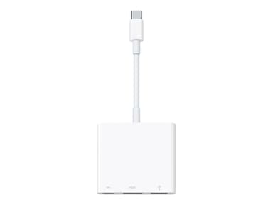 Apple USB-C MultiPort HDMI adapter 24 pin USB-C Hane 24-stifts USB-C (enbart ström) 4-stifts USB typ A HDMI Type A Hona
