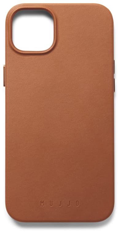 Mujjo Full Leather Case Magsafe iPhone 14 Kellanruskea