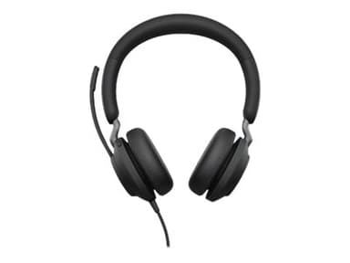 Jabra Evolve2 40 MS Headset USB-A Microsoft Teams Stereo Zwart