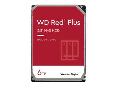 WD Red Plus 6Tt 3.5" 5,400kierrosta/min Serial ATA-600 