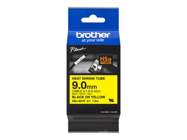 Brother Tape Krympslang 9mm HSe-621E Svart/Gul 