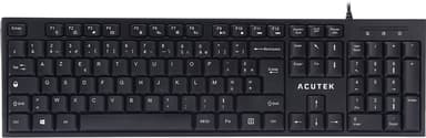Acutek Acutek Wired Slim Keyboard Iso-azerty Fr Kabelansluten Fransk Tangentbord