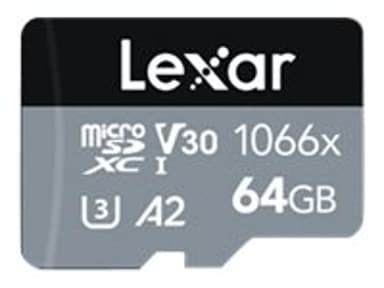 Lexar Professional SILVER series 64GB microSDXC UHS-I -muistikortti