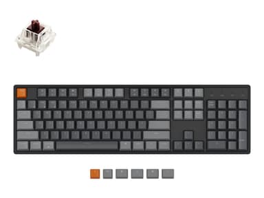 Keychron K10 RGB Aluminium Hot-swap Brown Langallinen Langaton Pohjoismaat Harmaa Musta 